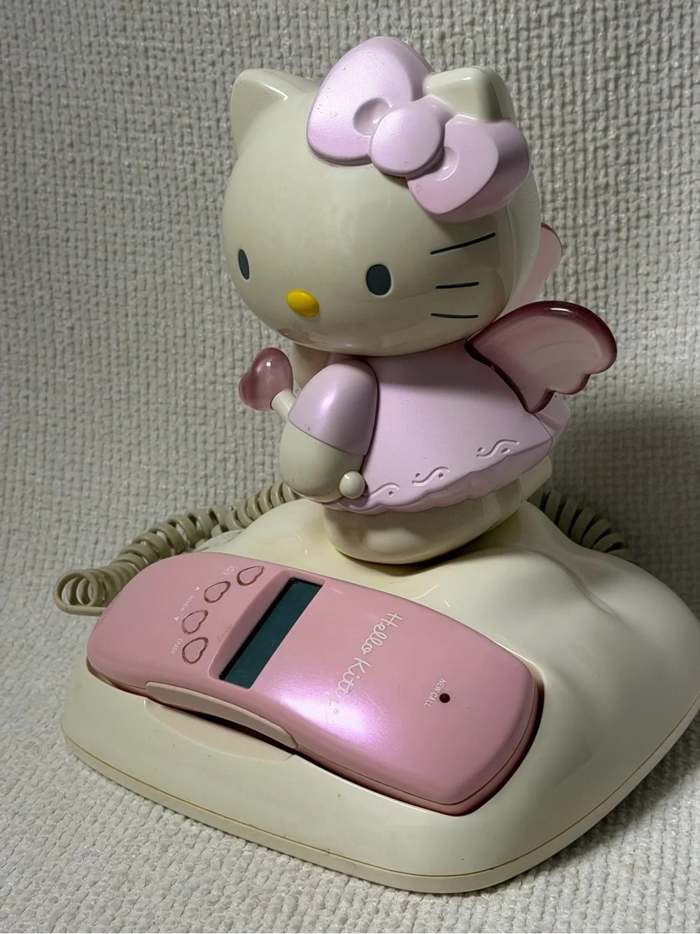 Vintage HELLO KITTY ANGEL HK210 Telephone Pink Landline Phone w/ Caller ID